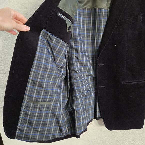 Banana Republic Black Corduroy Blazer Jacket Size 42R New - Picture 4 of 7